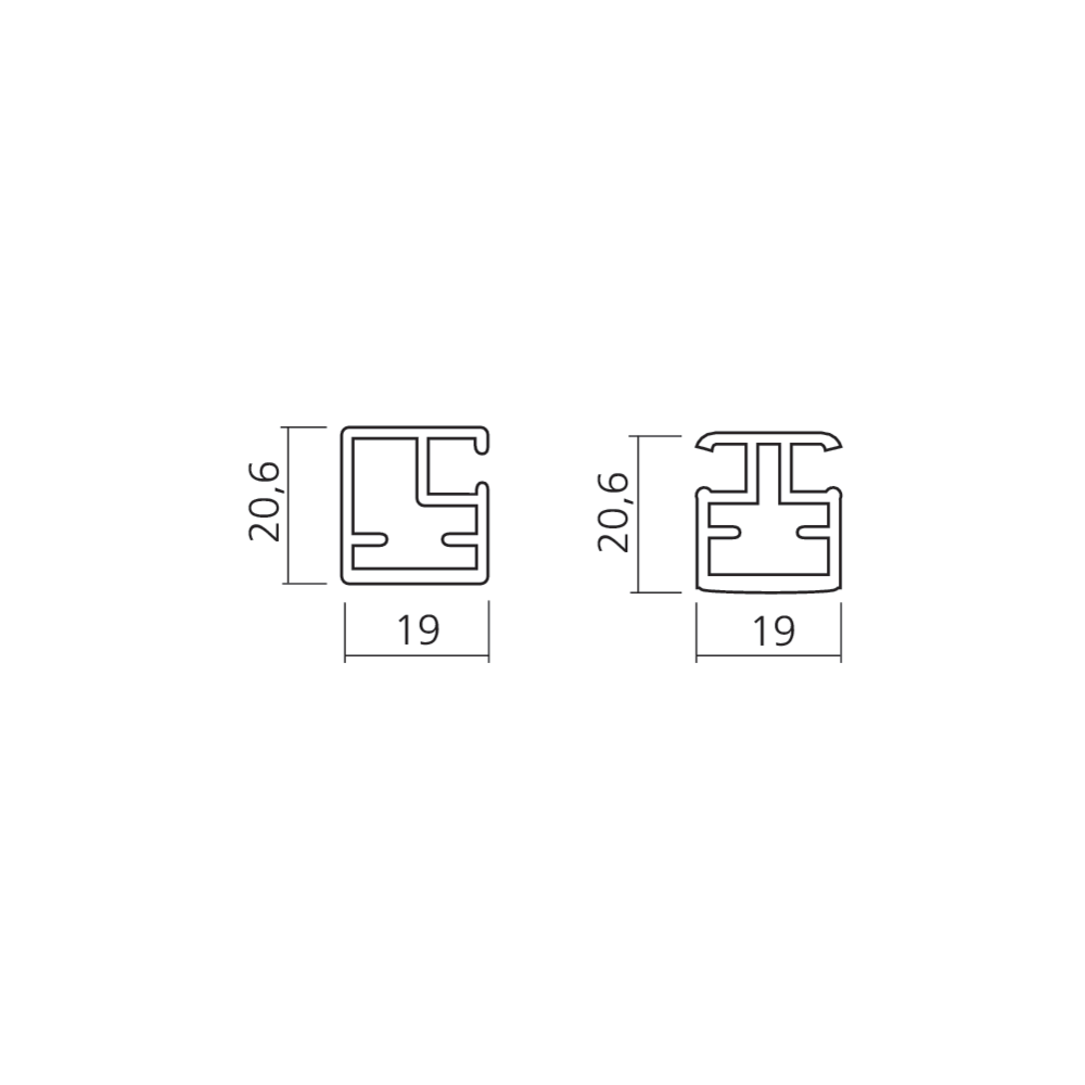 Cadre alu étroit PE1T