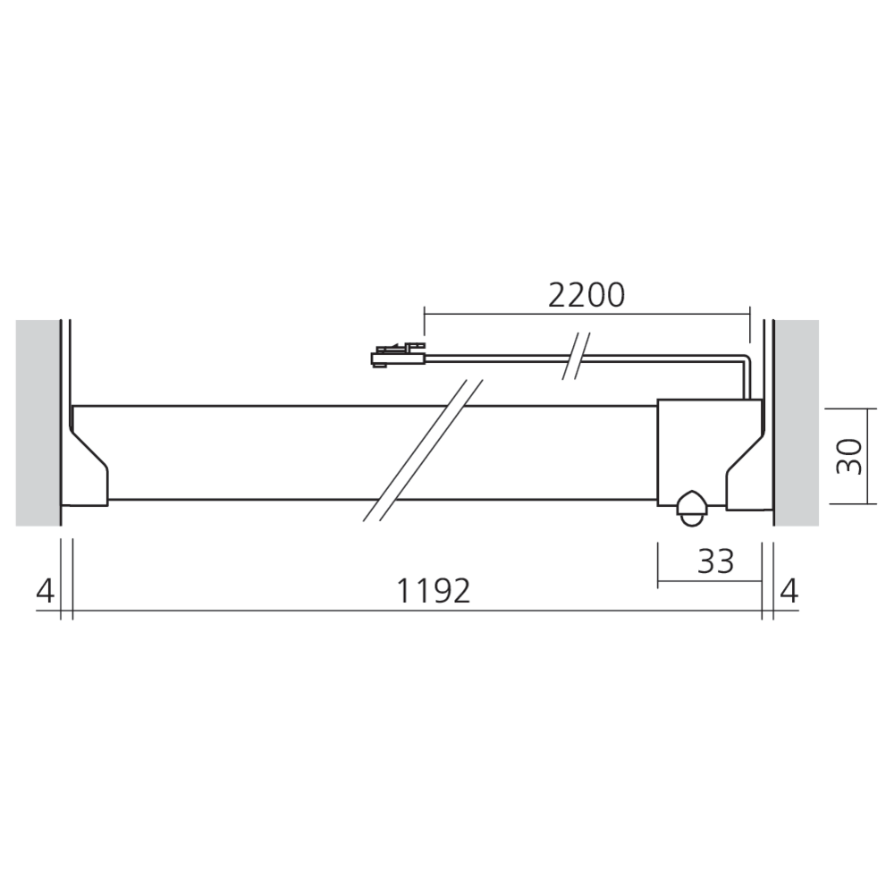 Tube de penderie LED 12 V recoupable