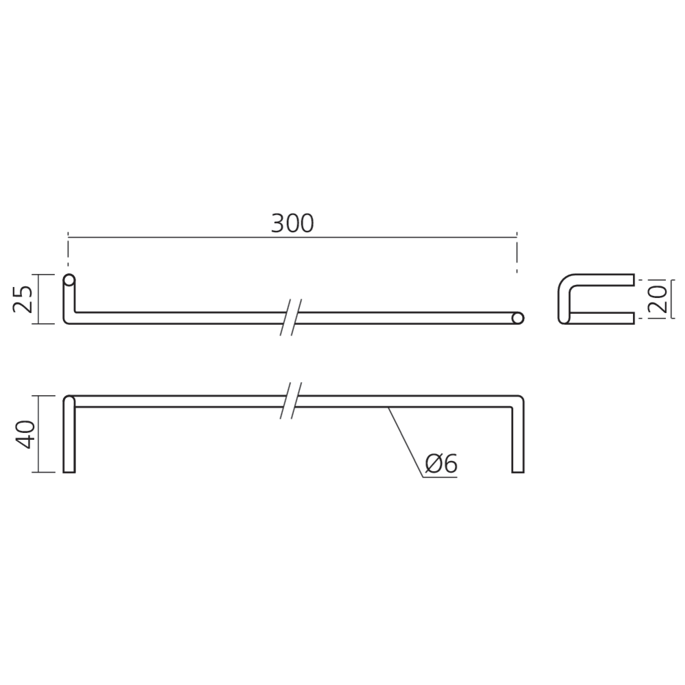 Tiges support façade pour show-room