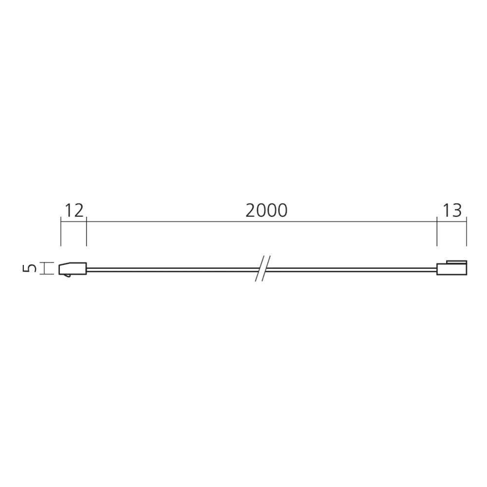 Fil de connexion pour réglette Line avec diffuseur à recouvrement