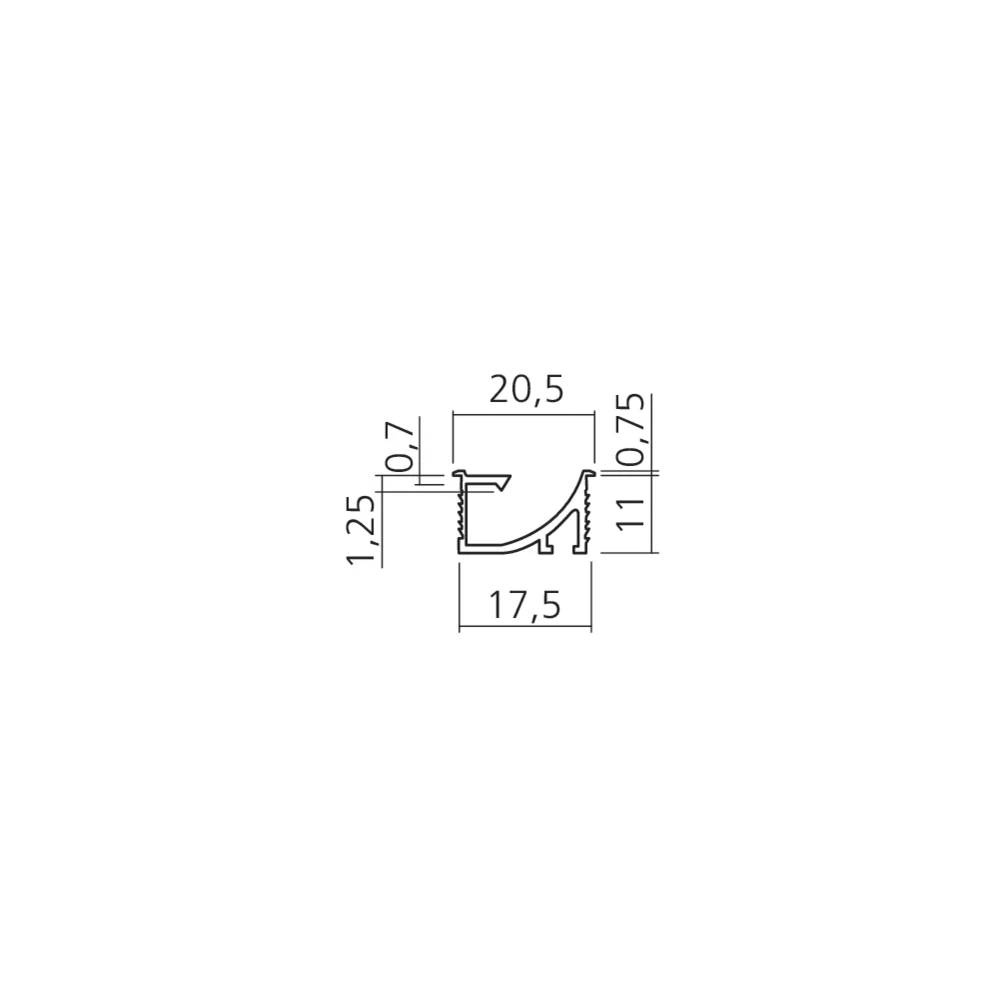 Réglette LED recoupable Line pour éclairage indirect 24 V