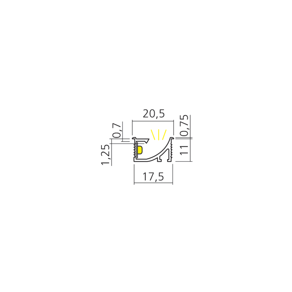 Réglette LED recoupable Line pour éclairage indirect 24 V
