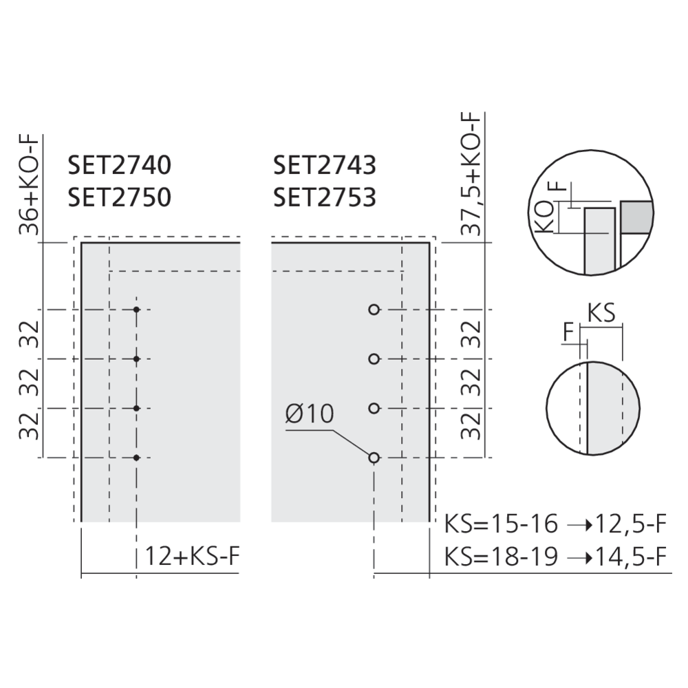 Set d'attaches façade FREEslim flap