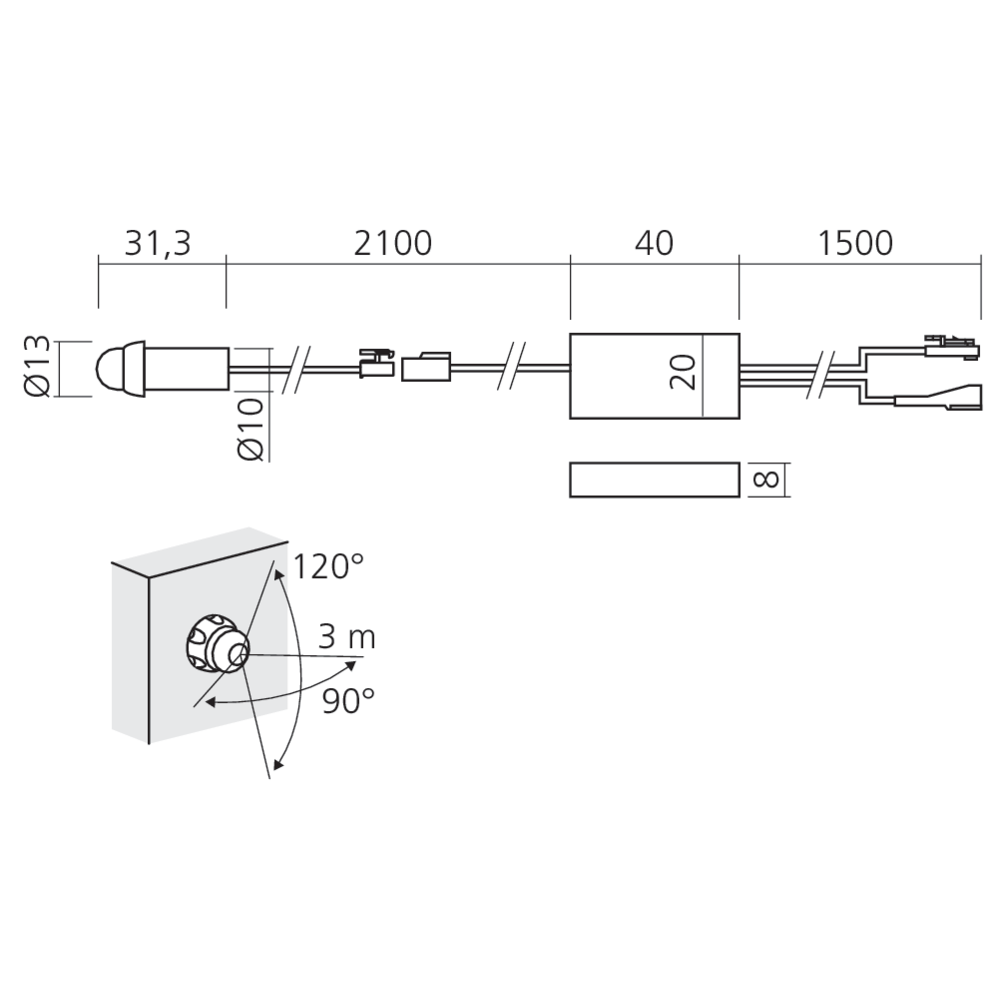 Capteur de mouvement filaire Power System