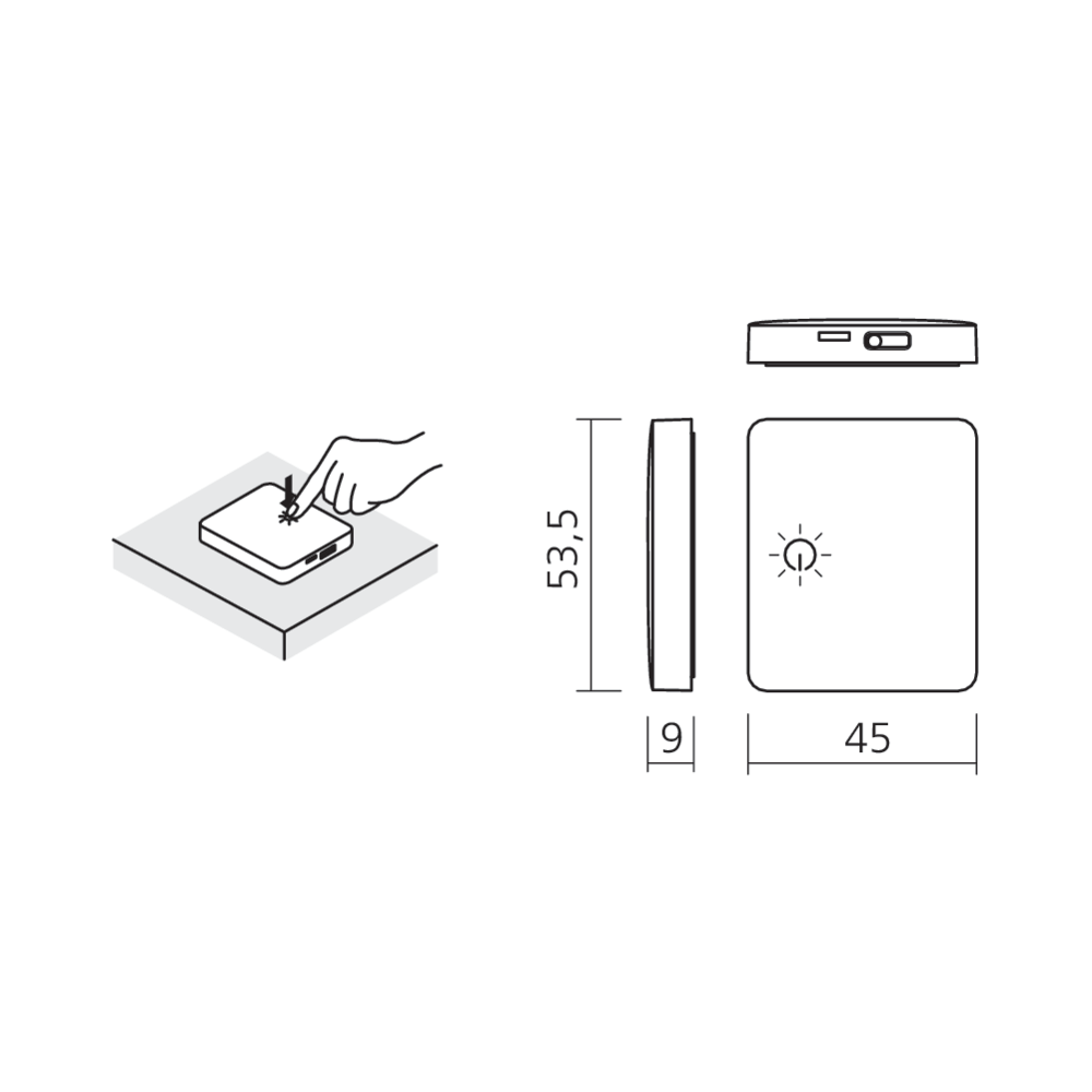 Interrupteur tactile sans fil Power System
