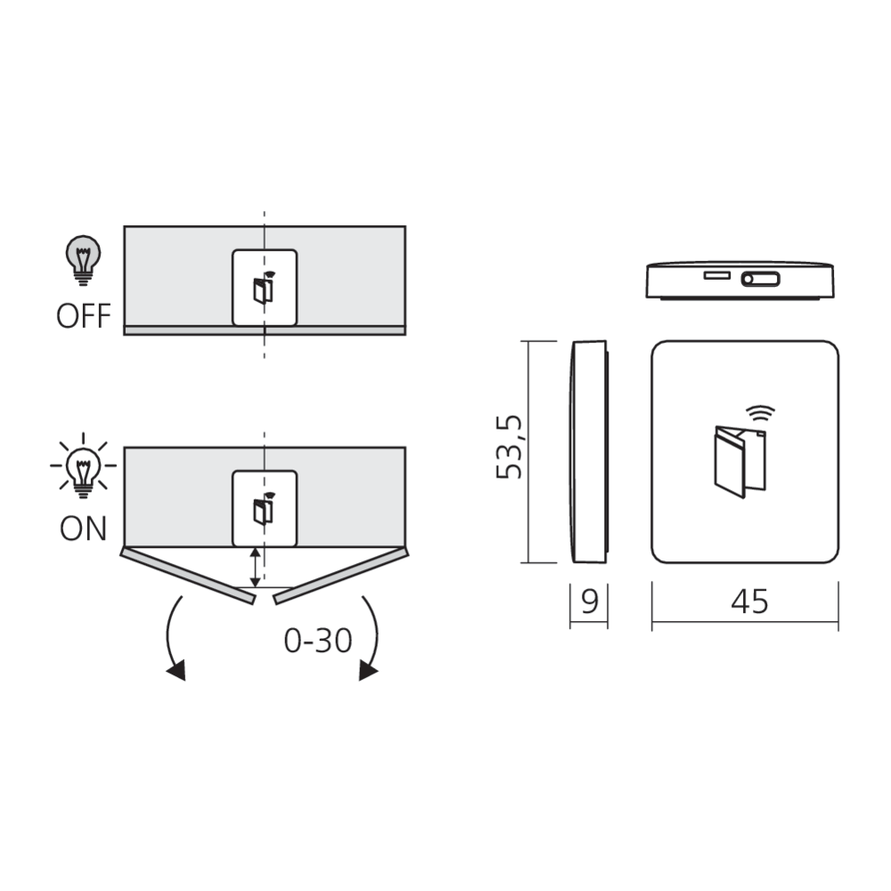 Interrupteur pour porte sans fil Power System