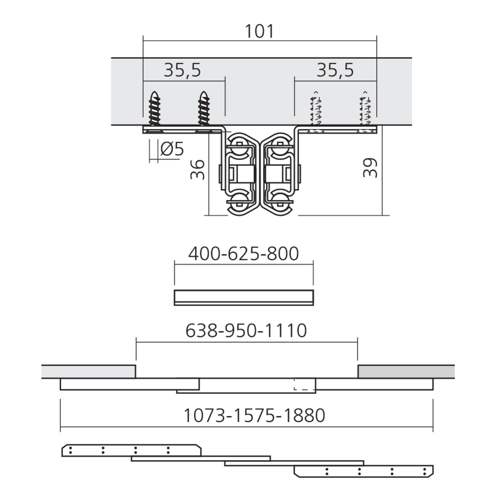 Coulisses de table SLIDE