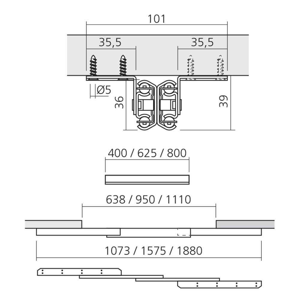 Coulisses de table SLIDE
