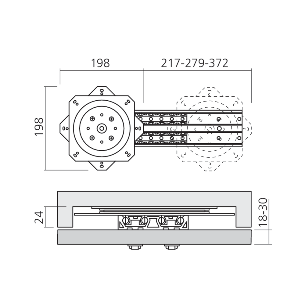 Ferrure de table pivotante SWING