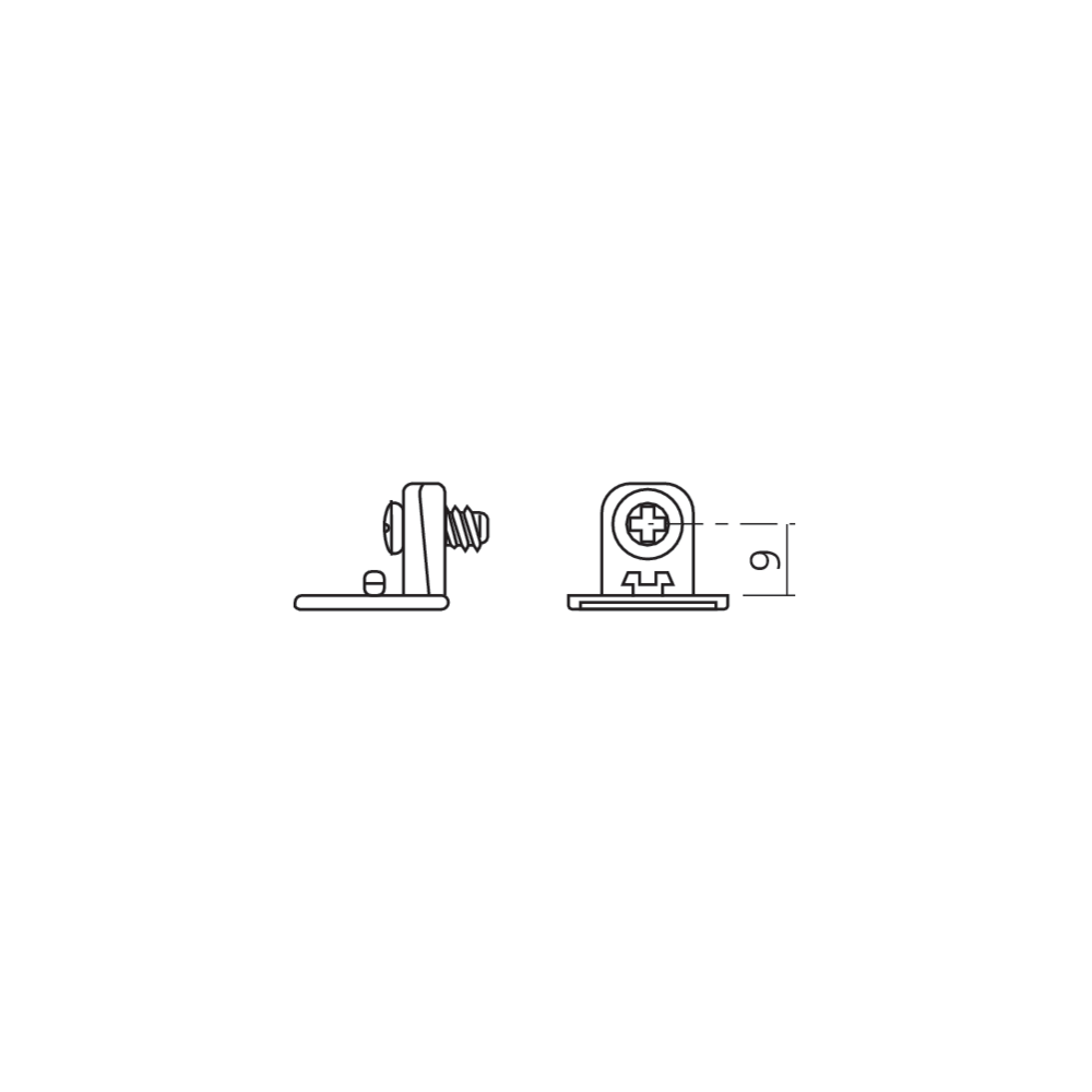Taquet à visser pour tablette SNAPPY