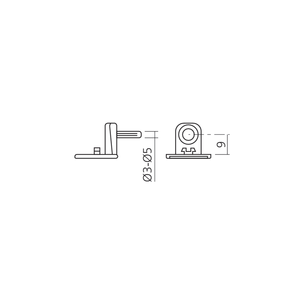 Taquet à queue pour tablette Snappy