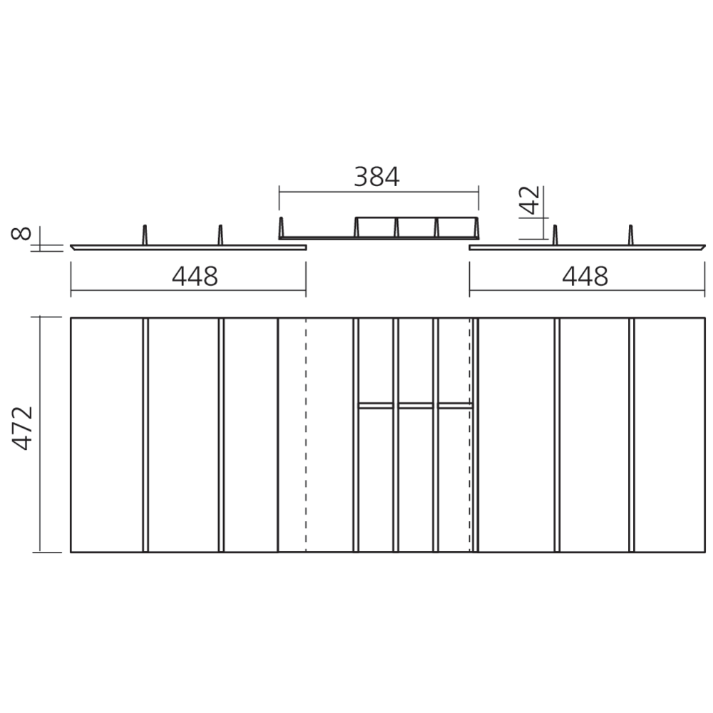 Range-couverts OrganiQ 1000 - 1200 mm
