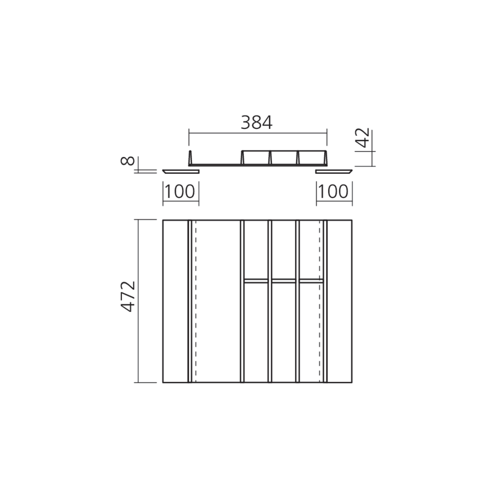 Range-couverts OrganiQ 500 - 600 mm