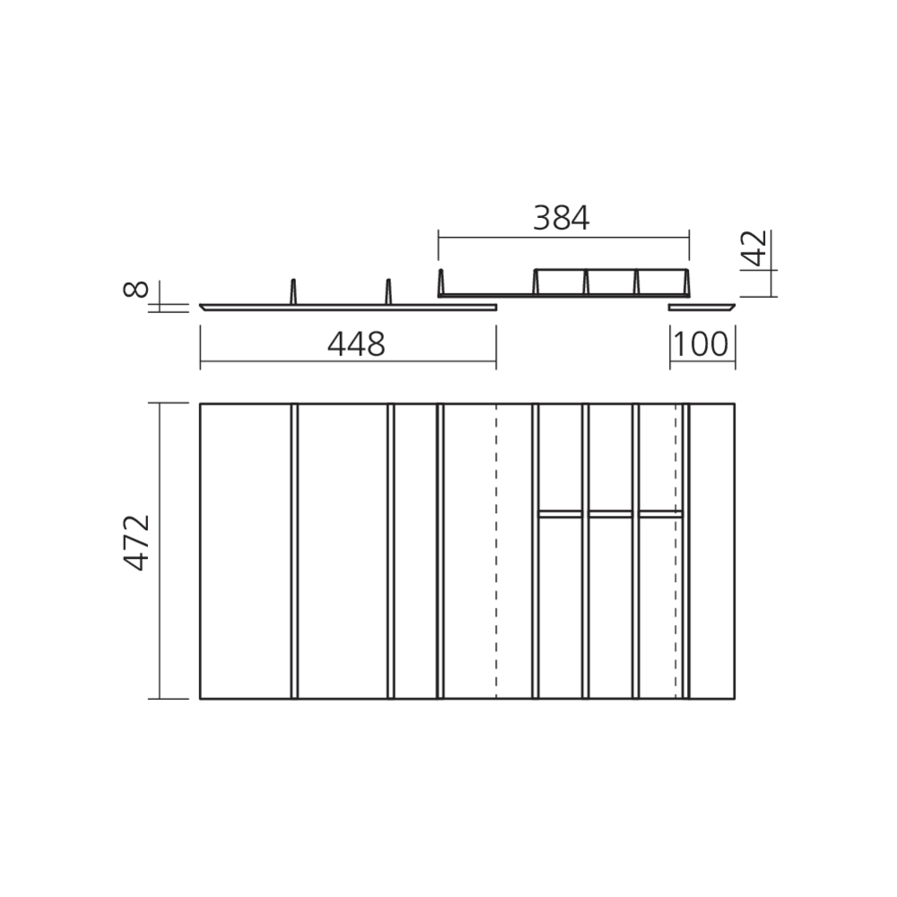 Range-couverts OrganiQ 800 - 900 mm