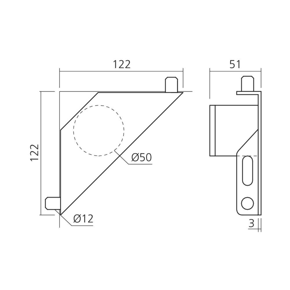 Pied d'angle pour cadre de lit