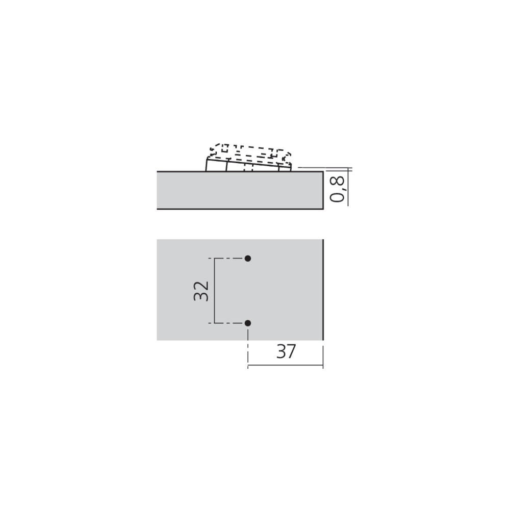 Cale d'angle +5°