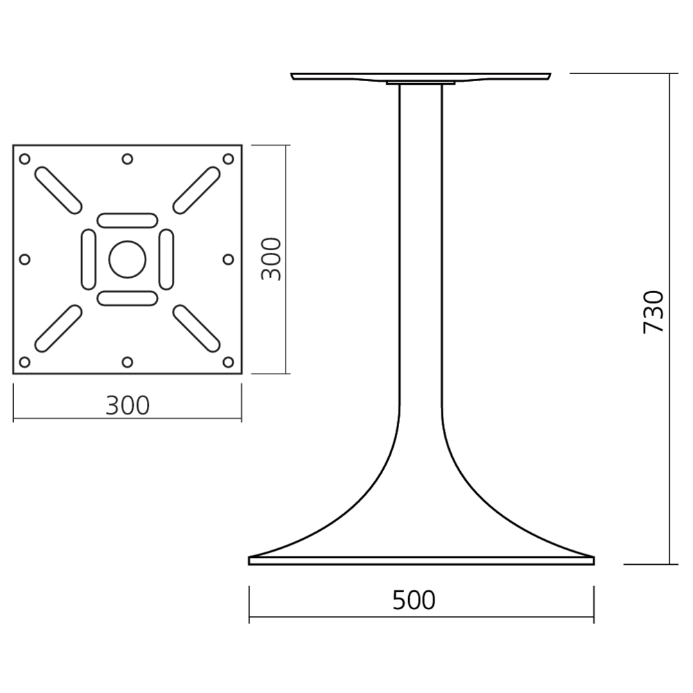 Pied de table TRIO
