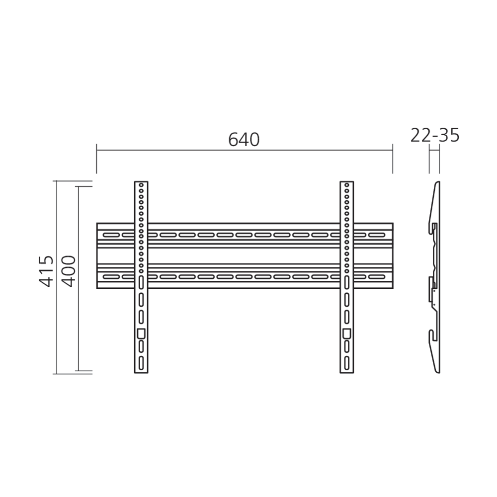 Support mural pour écran de 26'' à 52''