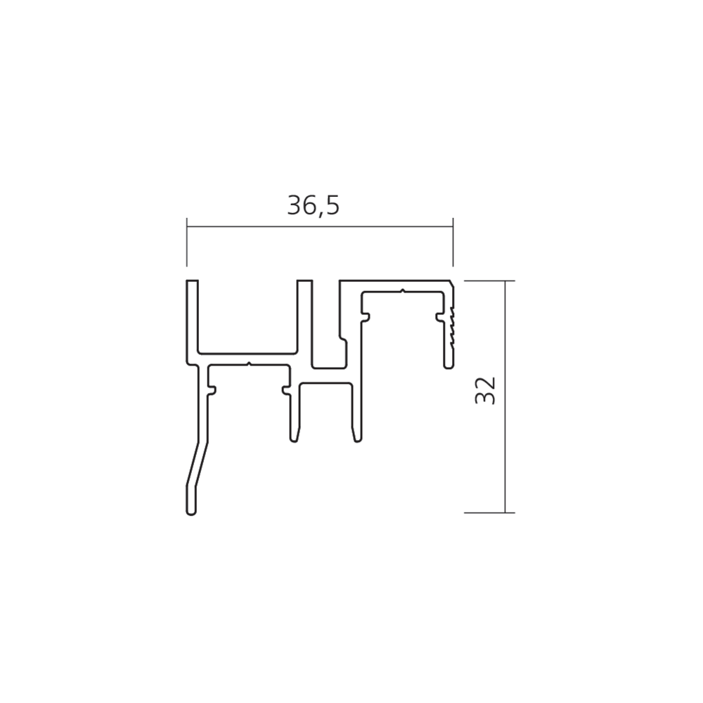 Rail bas double Clipo 26/36 MS