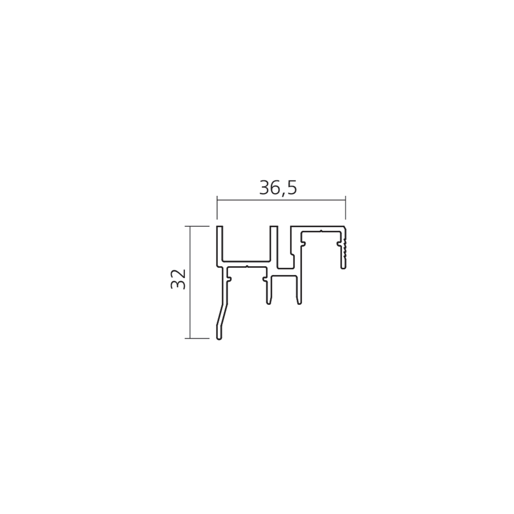 Rail bas double Clipo 26/36 MS