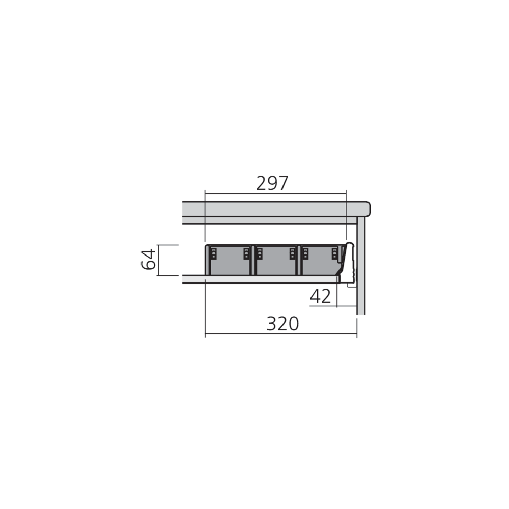 Casier petits ustensiles Elt 450/550