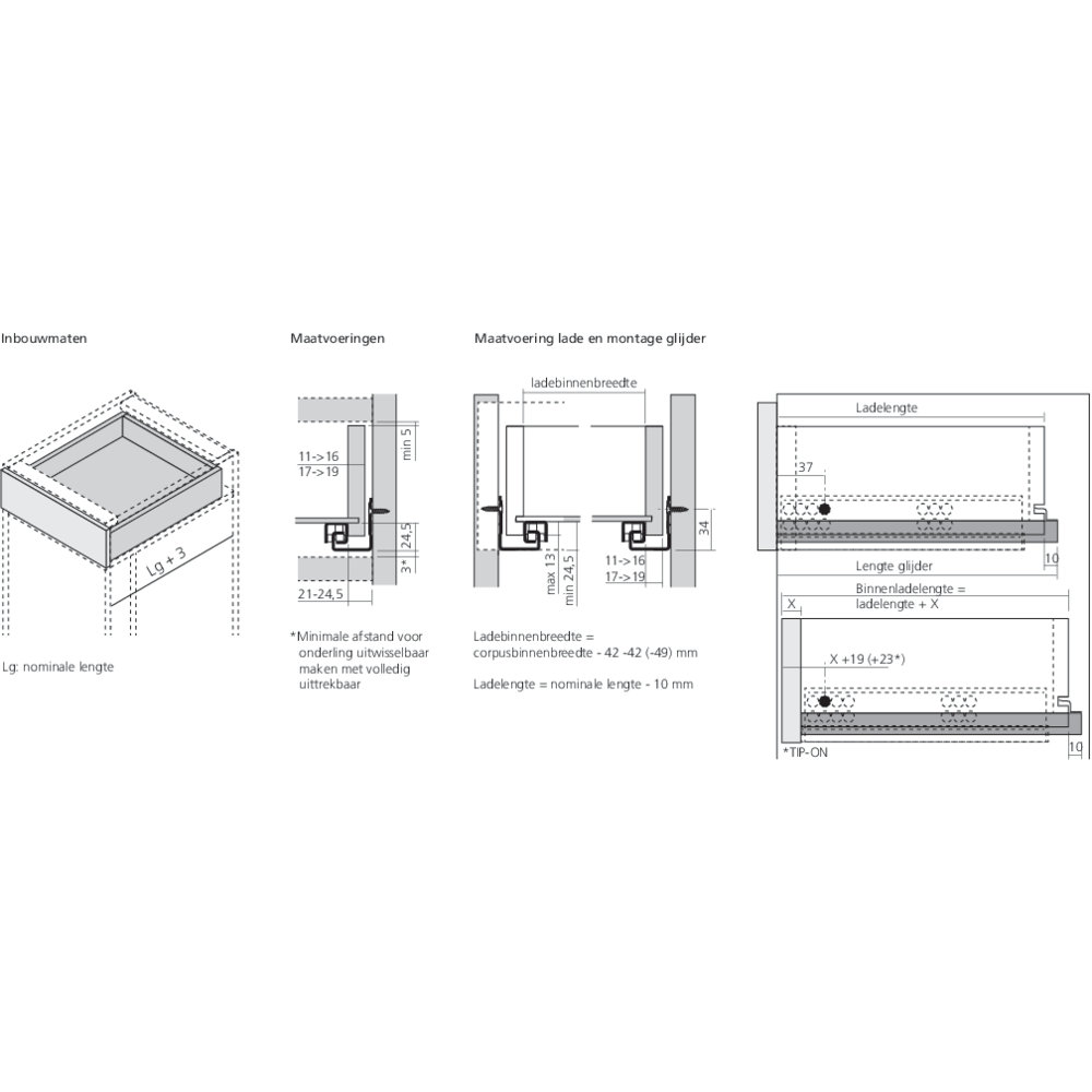 TANDEM 550H charge 30 kg avec BLUMOTION intégré