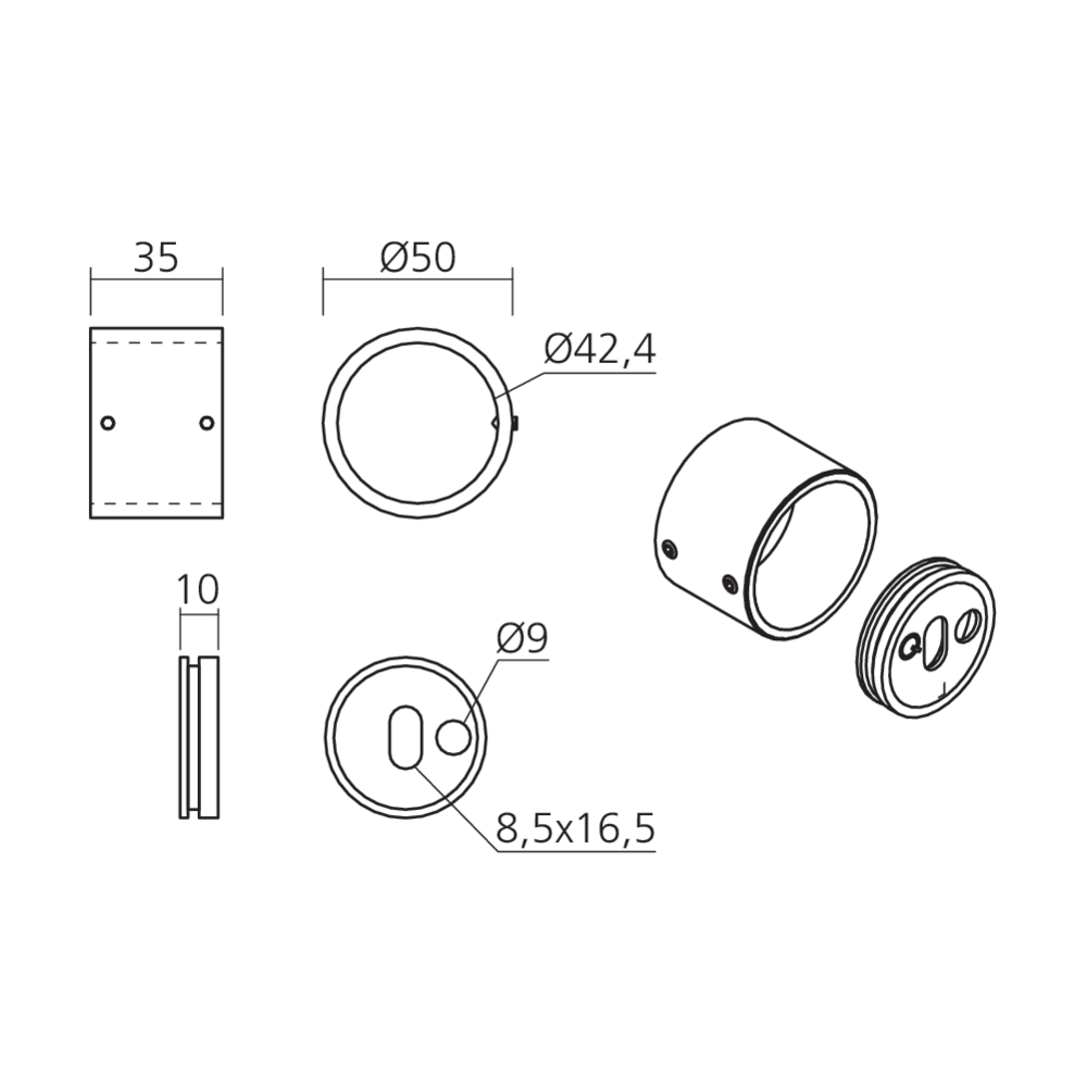 Embase murale Q-Line