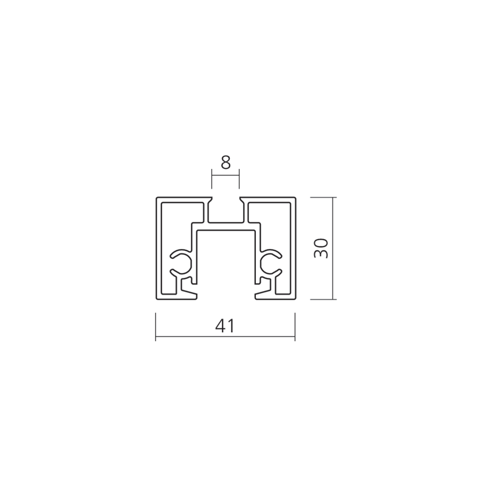 Profil haut/bas pour porte PS65