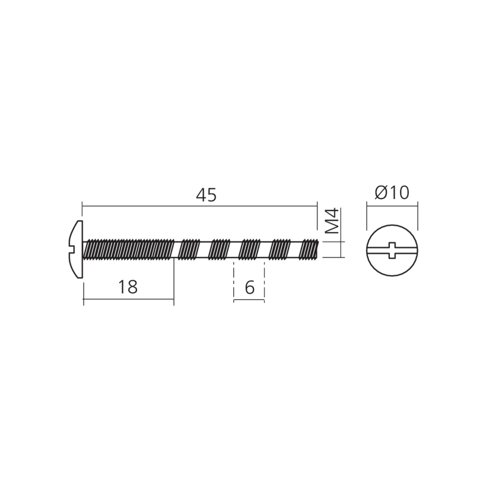 Vis TRL M4 auto-cassante