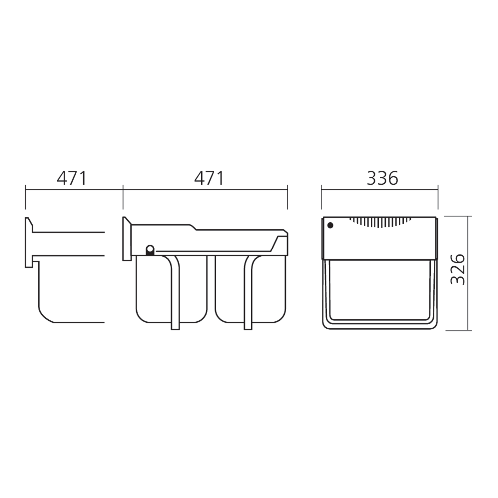 Poubelle tri sélectif 2 bacs 36 L