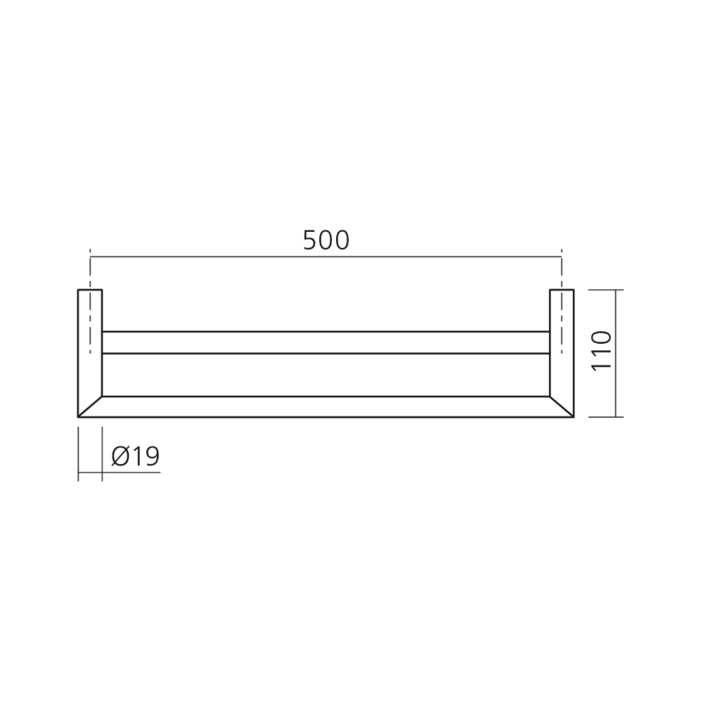 Porte-serviettes double ANGLE