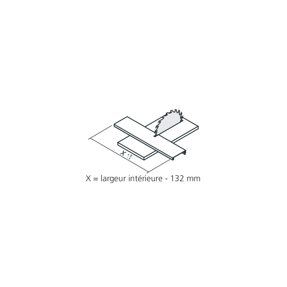Profil pour façade à l'anglaise TANDEMBOX hauteur M