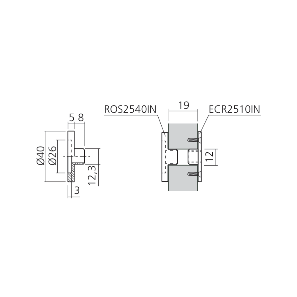 Rosace inox