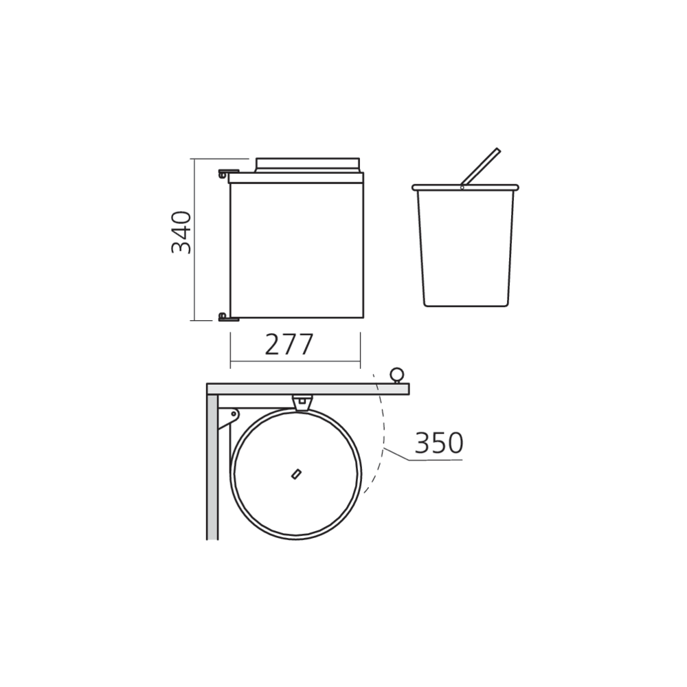 Poubelle ronde 13 L