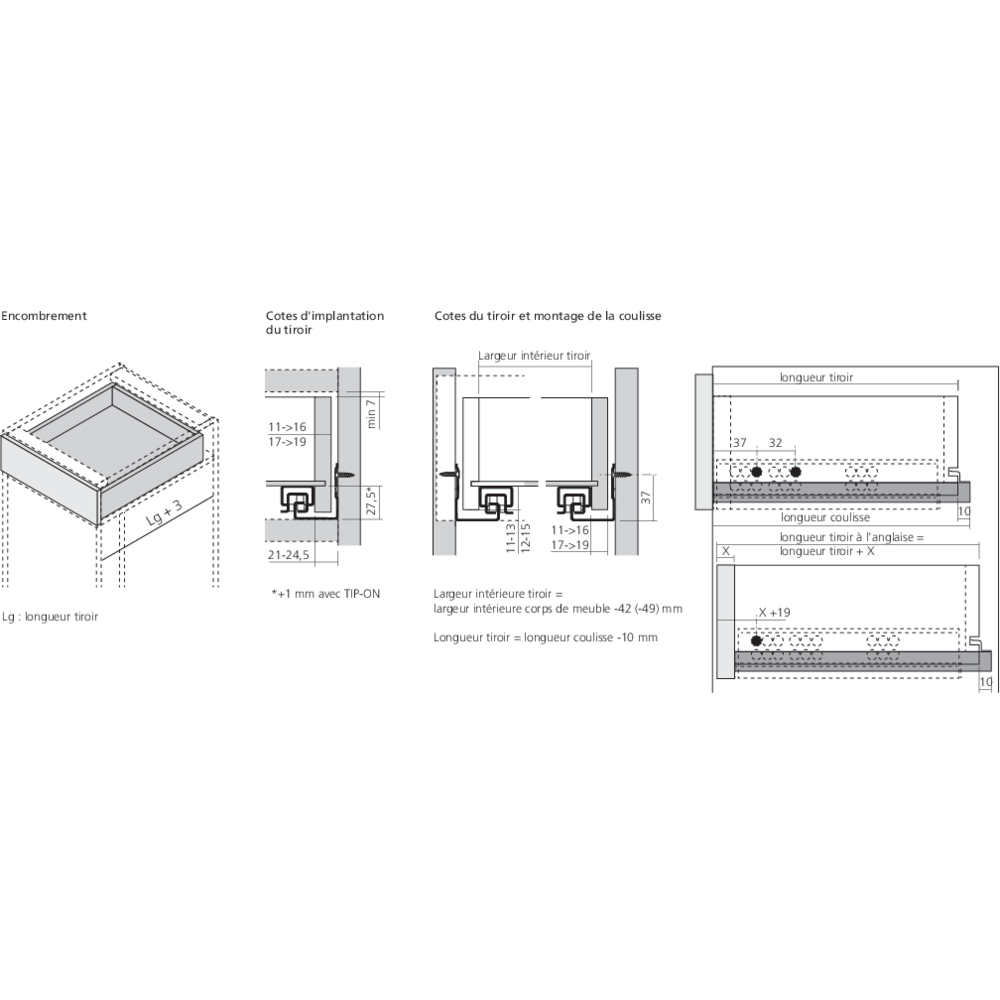 TANDEM 560H 30 kg sans BLUMOTION