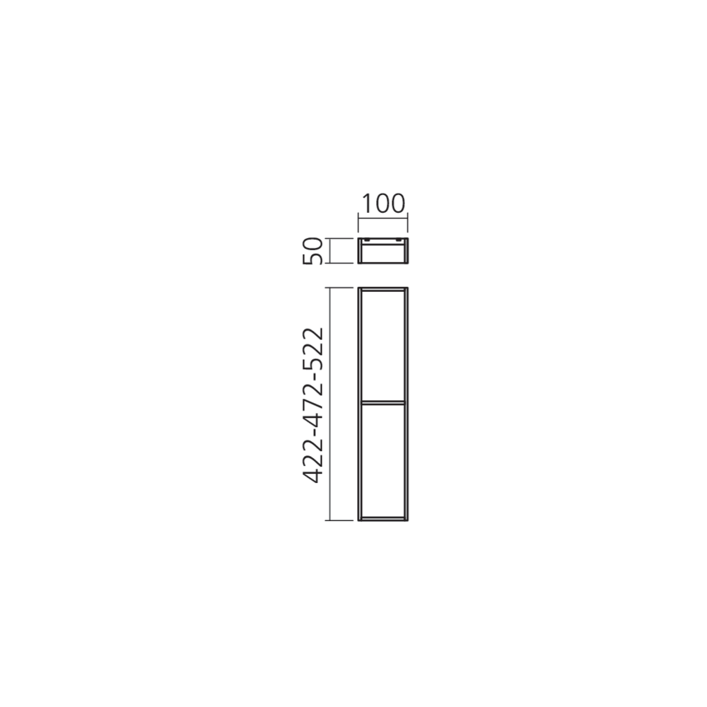 Cadre largeur 100 mm design acier