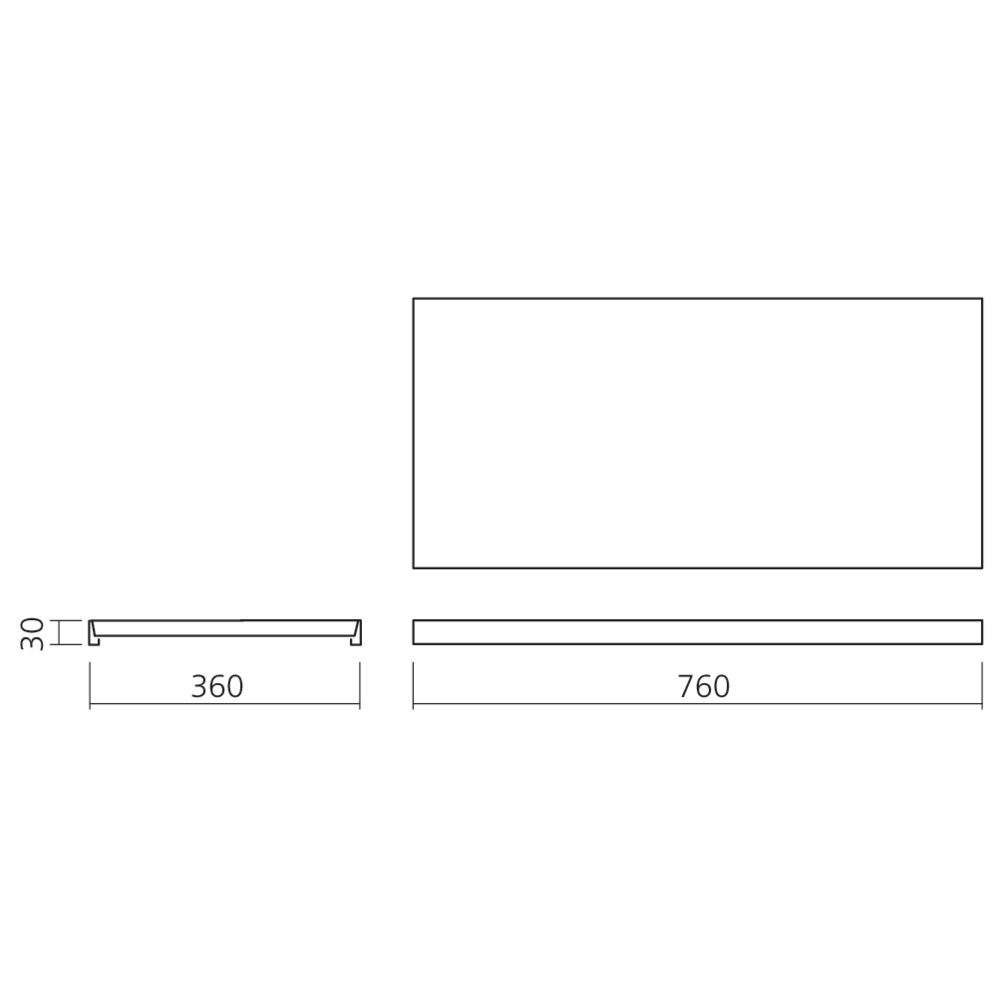 Tablette métal pour dossiers suspendus