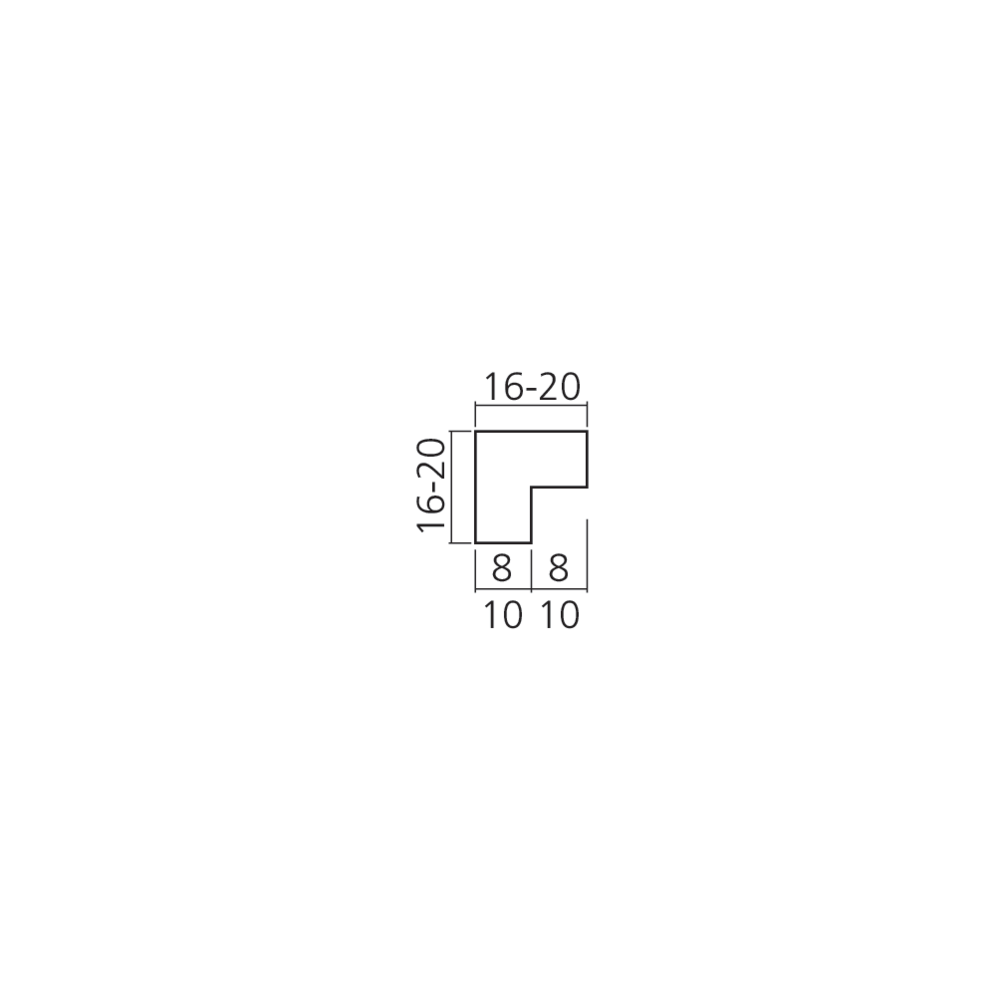 Angle 90° pour bande LED