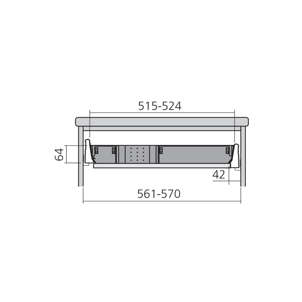 Casier range-couverts Elt 600