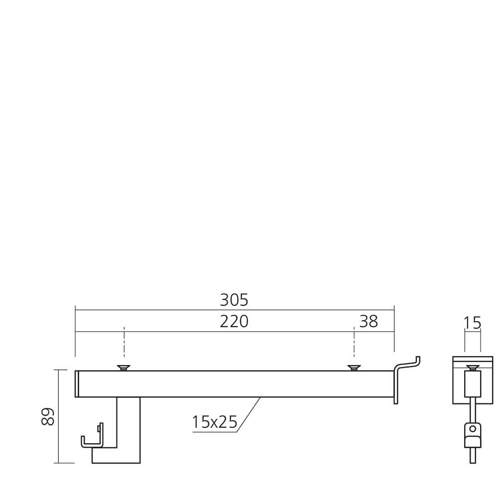 Support tablette et penderie LOFT 1