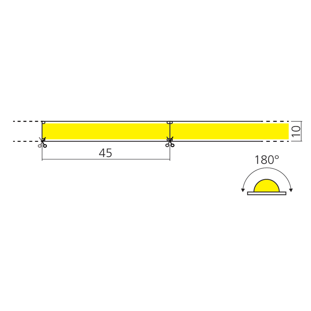 Bande LED COB IP20 10 mm 528 chips/m