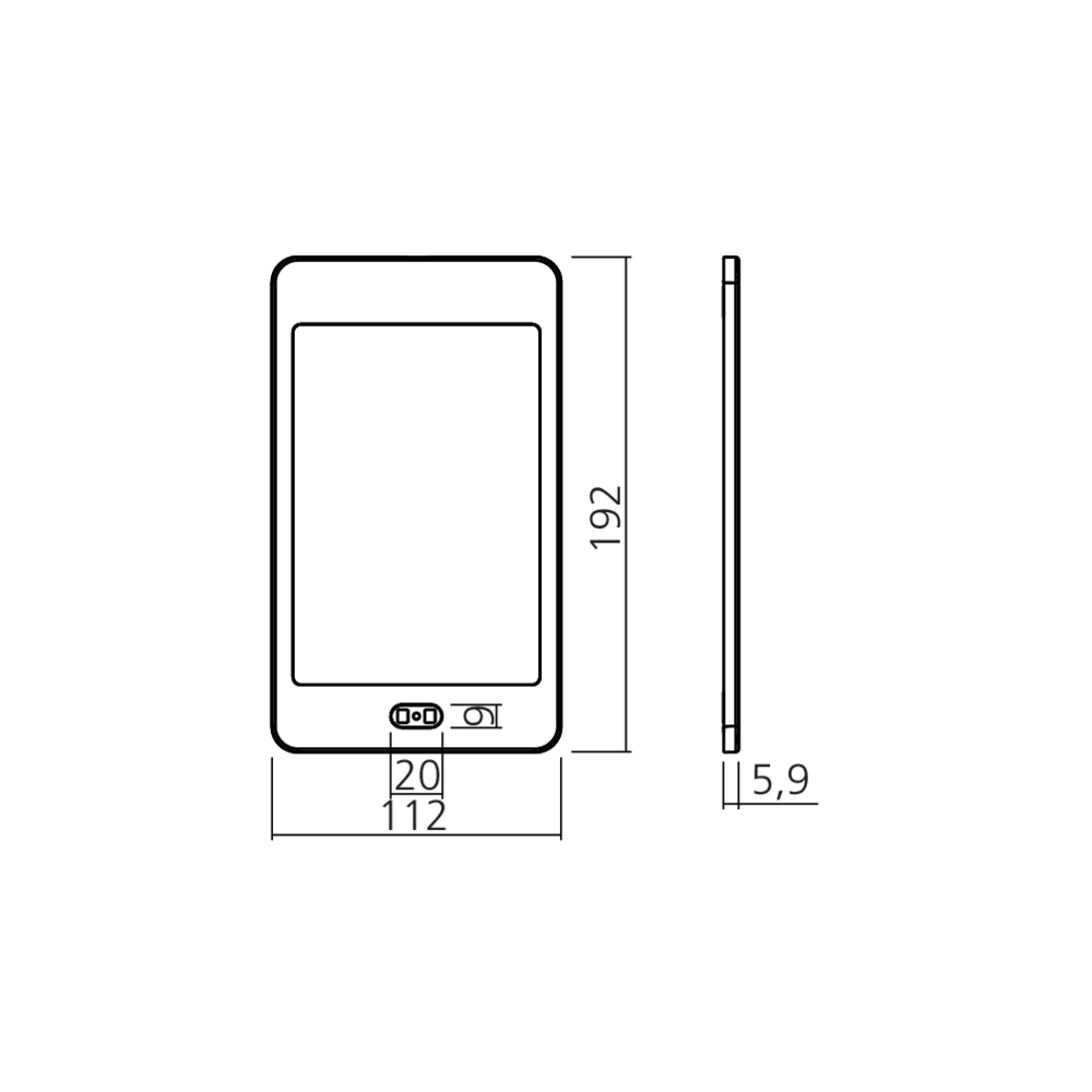 Spot LED rectangulaire en applique 12 V