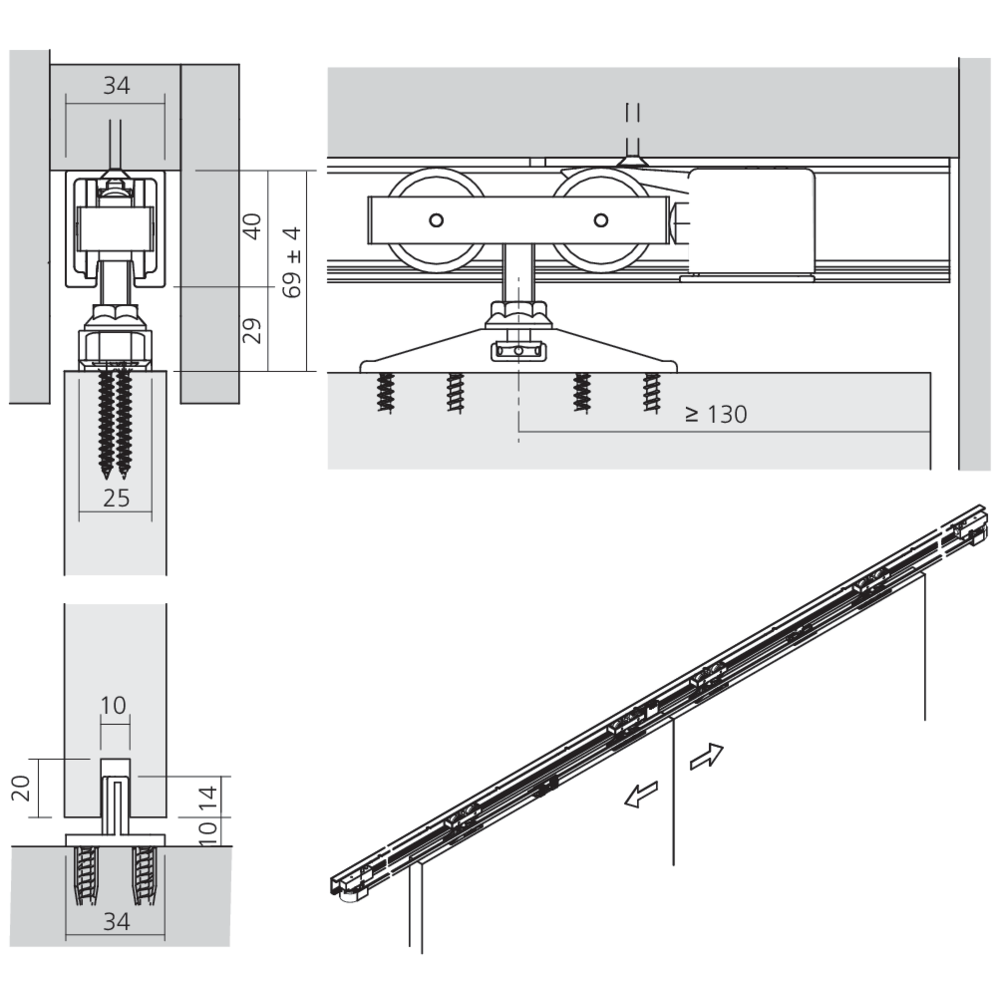 Garniture 2 portes Symmetric 80/Z