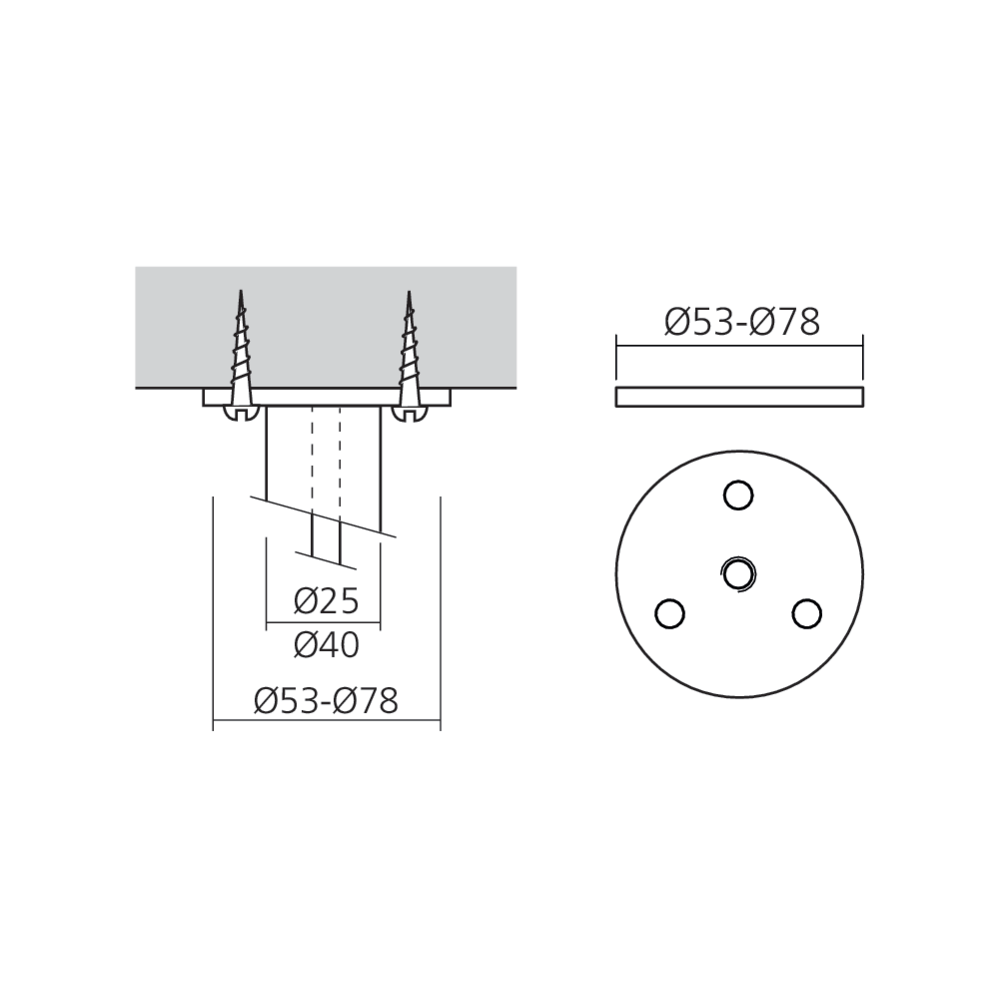 Fixation par platine