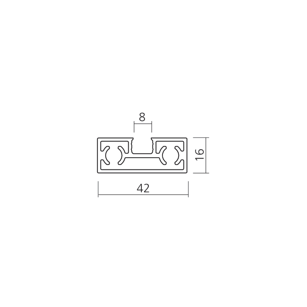 Profils verticaux pour porte PS65
