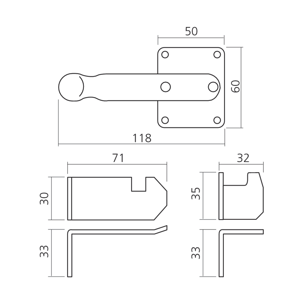 Loqueteau de table