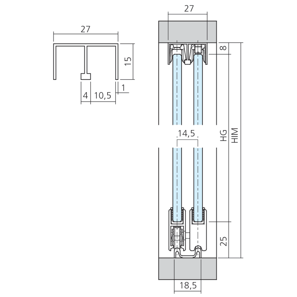 Rail de guidage H6340