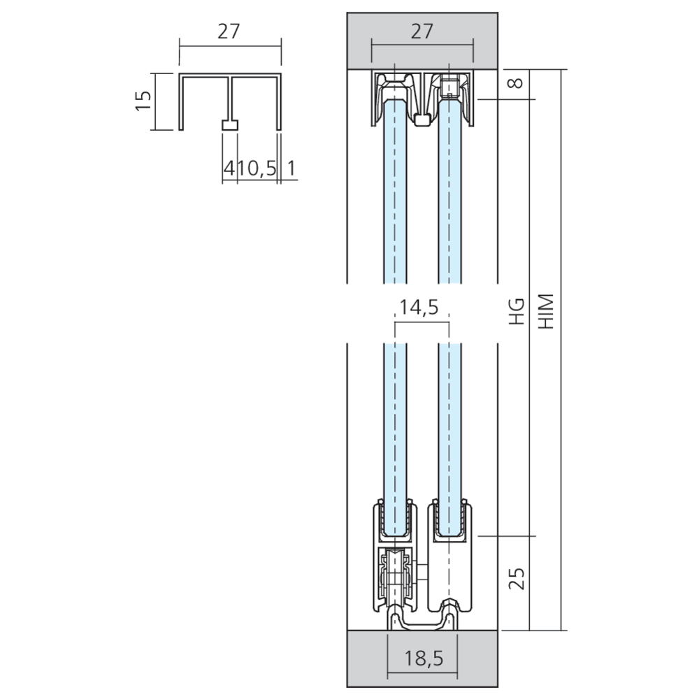 Rail de guidage H6340