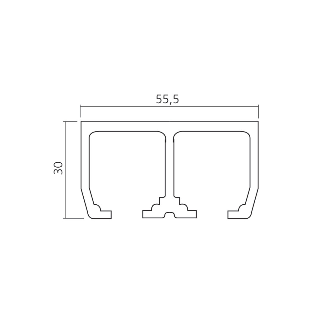 Rail double Dorado 40