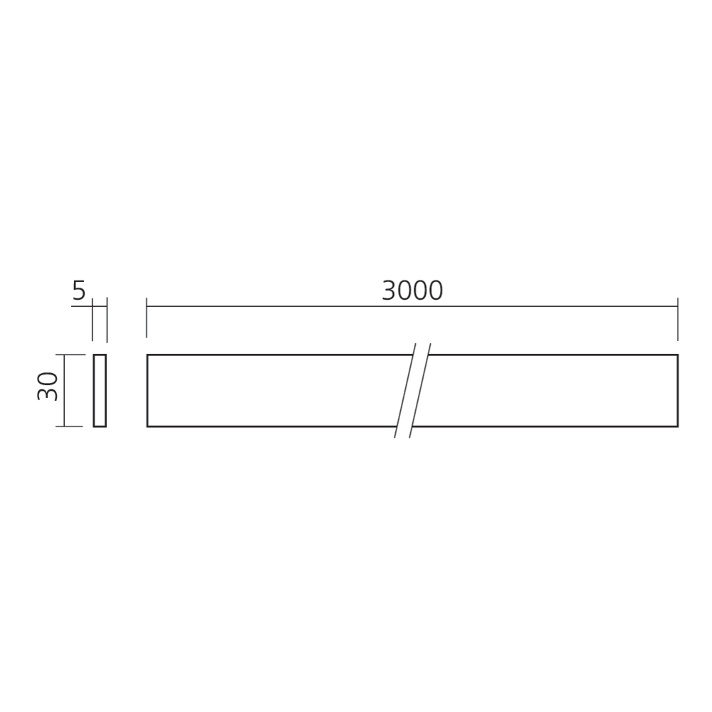 Méplat 30 x 5 mm
